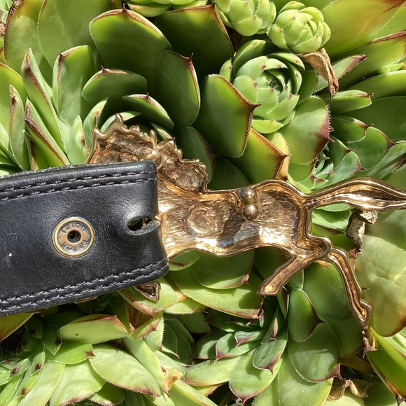 Vintage Gold Tone Running Horse Belt - Picture 5 of 11